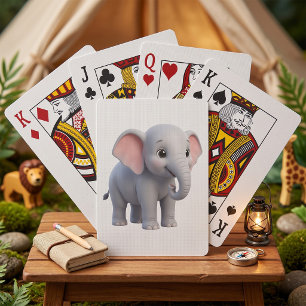 Baraja De Cartas Guardería de dibujos animados de elefante bebé lin