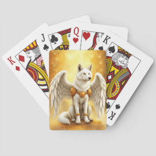 Baraja De Cartas Guardián del Amanecer – El Lobo Alado Blanco.
