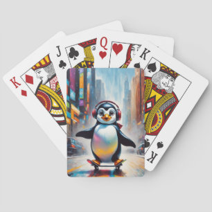 Baraja De Cartas Guay de pintura de arte digital pingüino