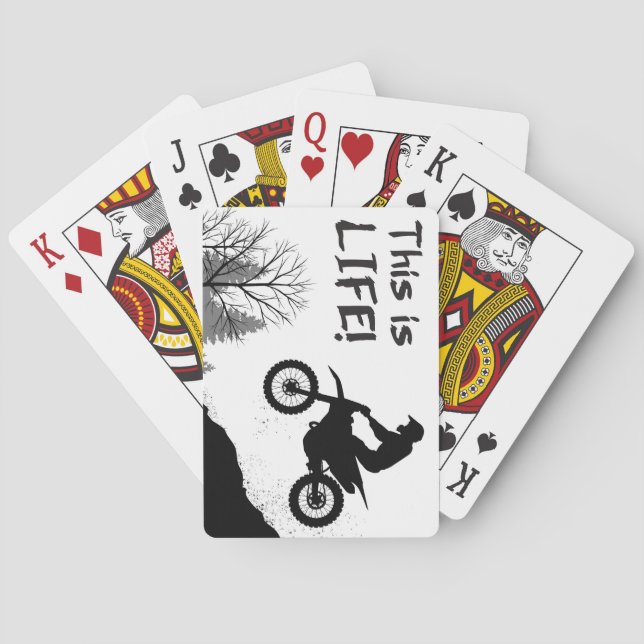 Baraja De Cartas Guay Dirt Bike Motorcycle Riding (Reverso)