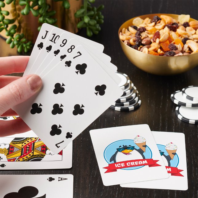 Baraja De Cartas Guay Pingüino sostiene helado (Subido por el creador)