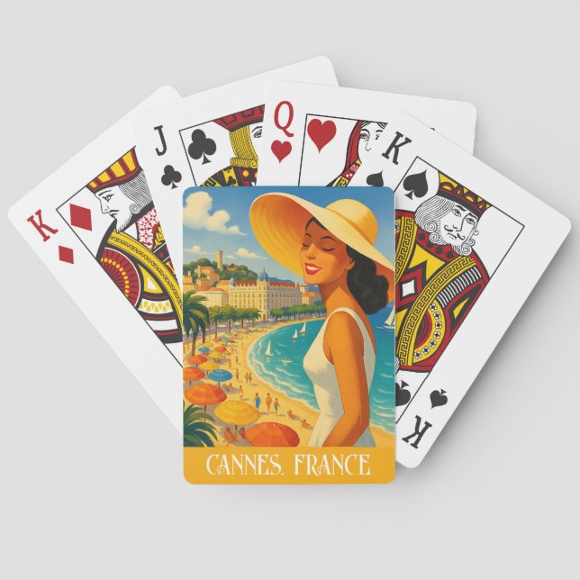 Baraja De Cartas Guay Retro Cannes Riviera Francesa (Reverso)