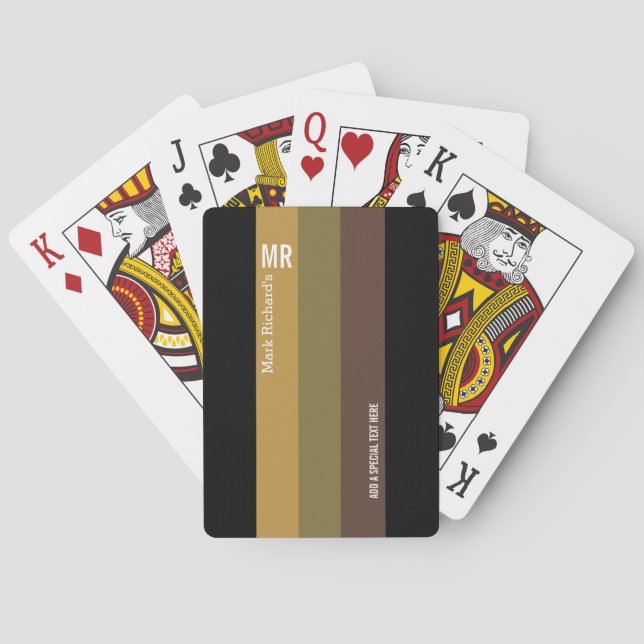 Baraja De Cartas Guay Stripes tonos de tierra (Reverso)