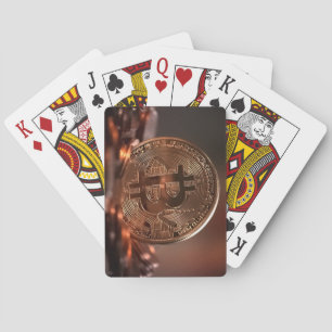 Baraja De Cartas Guay y la brillante pila de bitcoin
