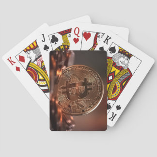 Baraja De Cartas Guay y la brillante pila de bitcoin