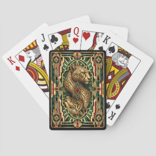 Baraja De Cartas Guepardo, fauna Art Déco