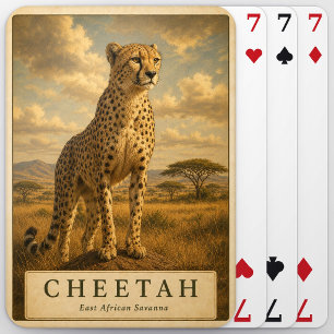 Baraja De Cartas Guepardo Sabana de África Oriental VINTAGE
