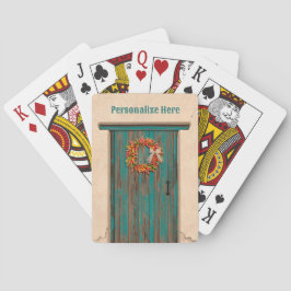 Baraja De Cartas Guerra del Suroeste de Chile sobre la puerta de la