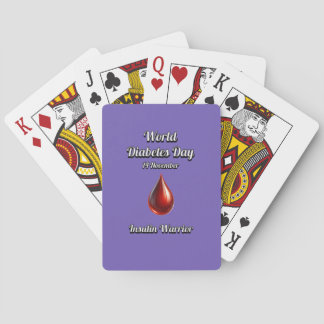 Baraja De Cartas Guerrero de insulina. Día mundial de la diabetes.