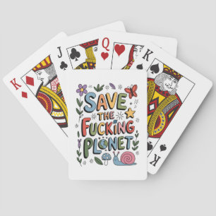 Baraja De Cartas Guerrero Ecológico Ambiental Lindo Salva el Planet