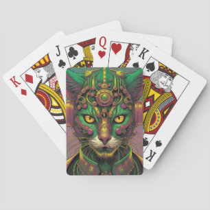 Baraja De Cartas Guerrero felino alienígena