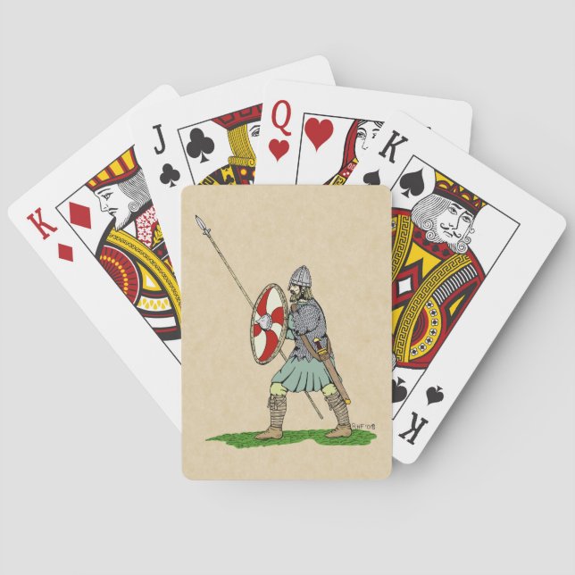 Baraja De Cartas Guerrero sajón/inglés medieval (Reverso)