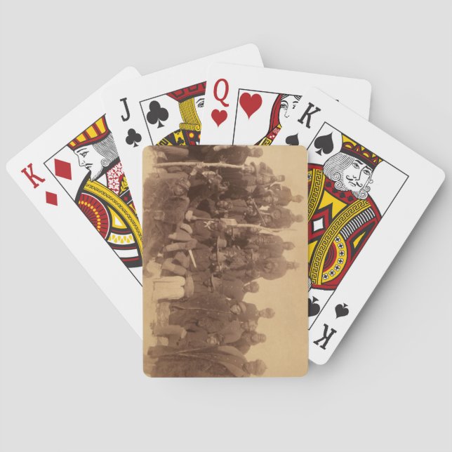 Baraja De Cartas Guerreros de búfalo: la caballería norteamericana  (Reverso)