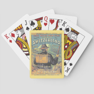 Baraja De Cartas Guía turística de Suiza Arte de portada de época