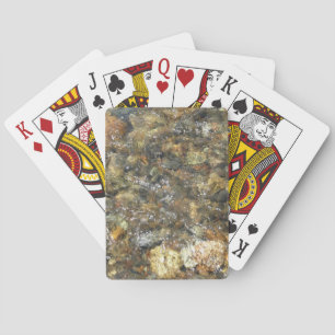Baraja De Cartas Guijarros Marrones y Grises Desgastados por el Río