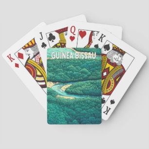 Baraja De Cartas Guinea Bissau Ilustracion Viaje de arte
