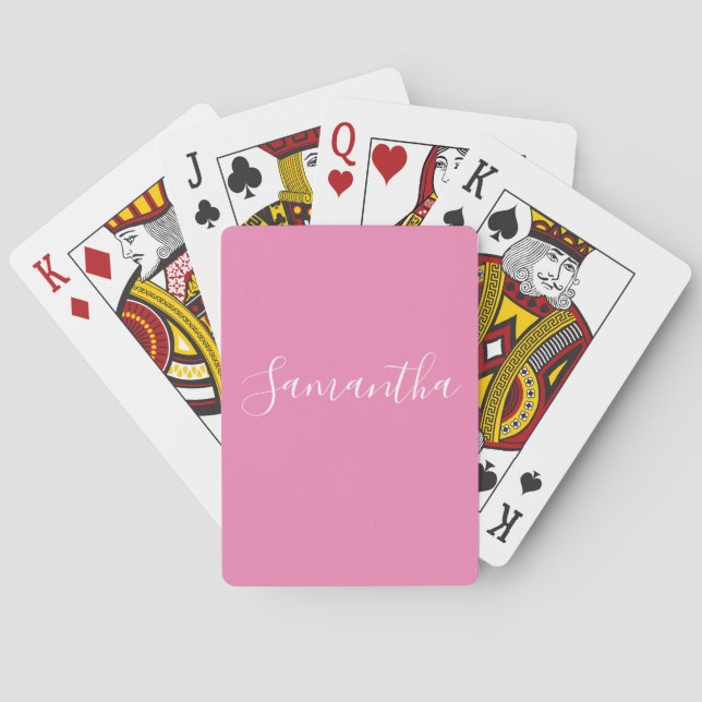 Baraja De Cartas Guión blanco Personalizado de nombres personalizad (Reverso)