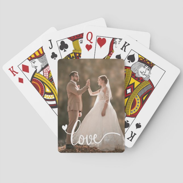 Baraja De Cartas Guión de Amor con Foto Personalizada (Reverso)