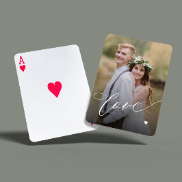 Baraja De Cartas guión de amor de foto personalizado