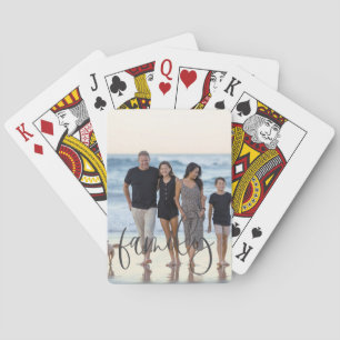 Baraja De Cartas Guión de familia de fotos de personalizado