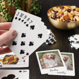 Baraja De Cartas Guión de foto y nombre de mascota personalizados