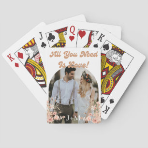 Baraja De Cartas guion retro arco boda fotográfico botánico boho