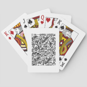 Baraja De Cartas Guitar Lover   Regalo de patrón de guitarra