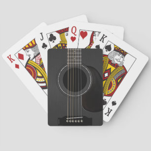 Baraja De Cartas Guitarra acústica negra