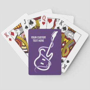 Baraja De Cartas Guitarra con estilo de texto personalizado