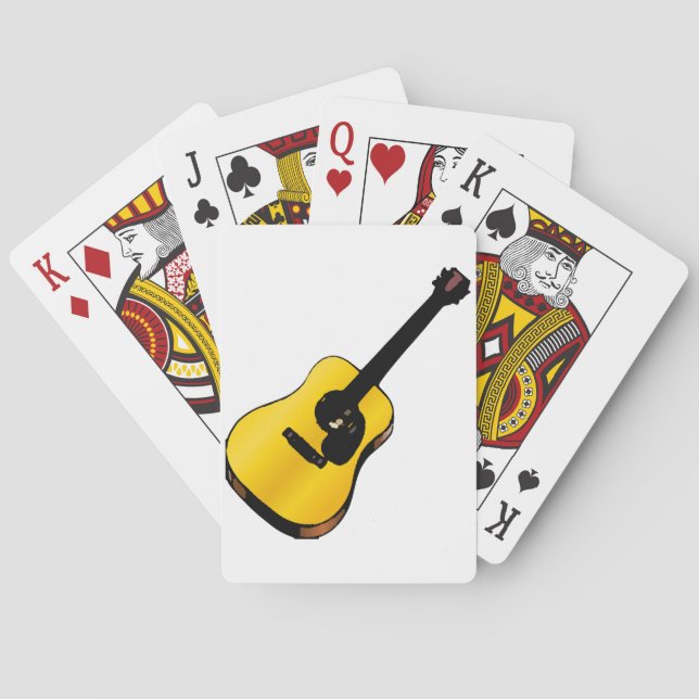 Baraja De Cartas Guitarra de arte pop (Reverso)