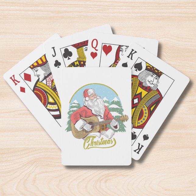 Baraja De Cartas Guitarra tocando Santa Claus | NAVIDADES (Subido por el creador)