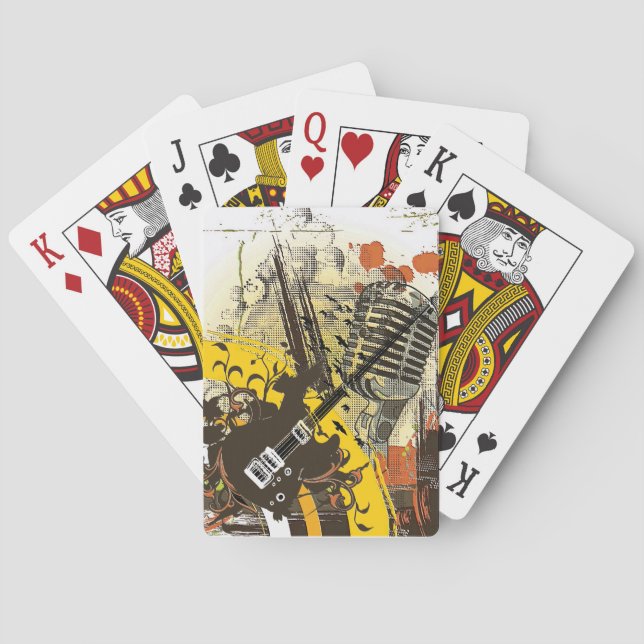 Baraja De Cartas Guitarra vintage (Reverso)