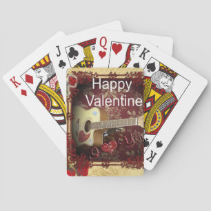 Baraja De Cartas Guitarra vintage: Día de San Valentín de la Bellez