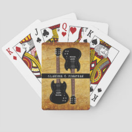 Baraja De Cartas Guitars eléctricos en problemas personalizados