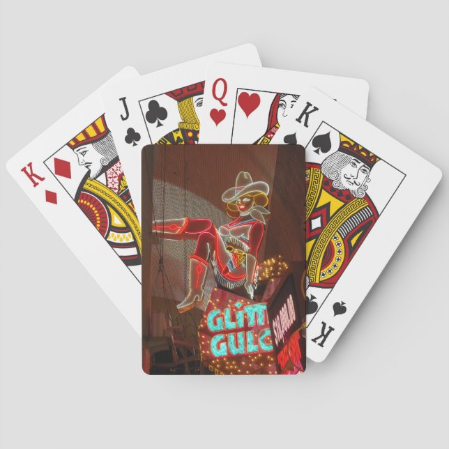 Baraja De Cartas Gulch Purpurina de Las Vegas (Reverso)