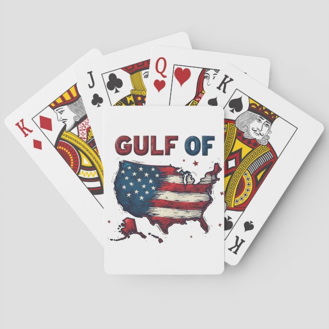 Baraja De Cartas Gulf of America USA Map Trump USA Gulf of Mexico (Reverso)