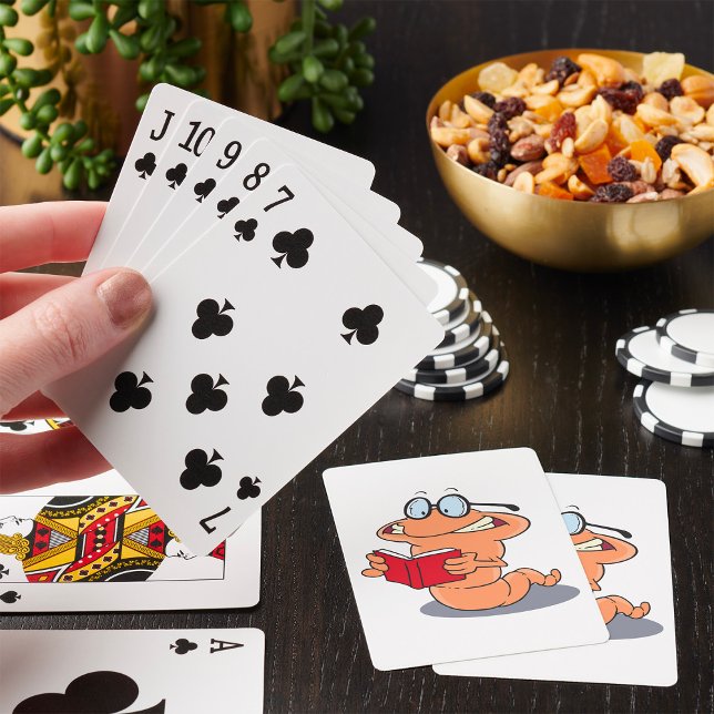 Baraja De Cartas Gusano de libro friki leyendo un libro (Subido por el creador)