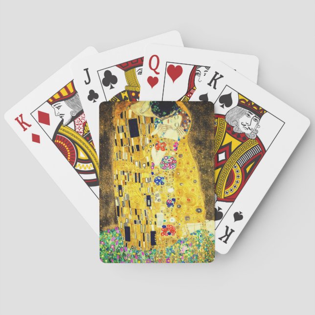 Baraja De Cartas Gustav Klimt - El Beso/ Arte El día de San Valentí (Reverso)