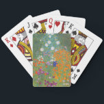 Baraja De Cartas Gustav Klimt Flor Jardín Naturaleza<br><div class="desc">Un bonito cuadro del jardín,  un cuadro clásico de Gustav Klimt,  llamado Cottage Garden,  o Bauergarten,  1907,  que se encuentra cerca de un jardín de flores,  un cuadro de flores de colores.</div>