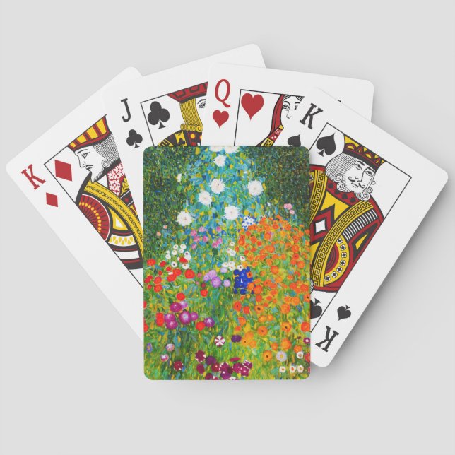 Baraja De Cartas Gustav Klimt , "Jardines de granja" (Reverso)