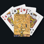 Baraja De Cartas Gustav Klimt Tree of Life<br><div class="desc">Cartas de juego con el mural de Gustav Klimt The Tree of Life, The Stoclet Frieze (1905-1911). Consta de tres mosaicos: The Expectation, Knight y The Embrace. Se representa a una hermosa mujer, un árbol dorado y dos amantes en un abrazo. Un regalo maravilloso para los amantes del arte Art...</div>
