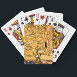 Baraja De Cartas Gustav Klimt Tree of Life<br><div class="desc">Cartas de juego con el mural de Gustav Klimt The Tree of Life, The Stoclet Frieze (1905-1911). Consta de tres mosaicos: The Expectation, Knight y The Embrace. Se representa a una hermosa mujer, un árbol dorado y dos amantes en un abrazo. Un regalo maravilloso para los amantes del arte Art...</div>