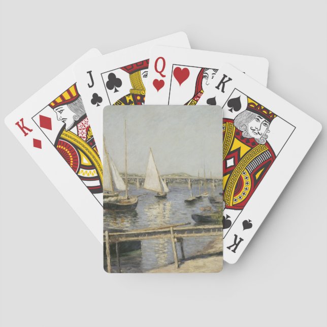 Baraja De Cartas Gustave Caillebotte - Barcos de vela en Argenteuil (Reverso)