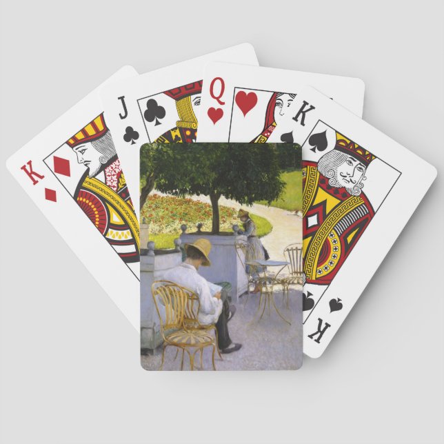 Baraja De Cartas Gustave Caillebotte - Los árboles Naranjas (Reverso)