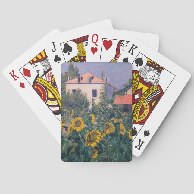 Baraja De Cartas Gustave Caillebotte - Sunflowers, Garden (Reverso)