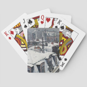 Baraja De Cartas Gustave Caillebotte - Tejados bajo la nieve