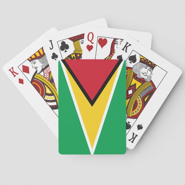 Baraja De Cartas Guyana flag  (Reverso)