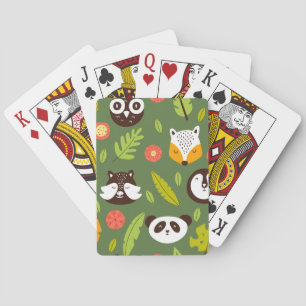 Baraja De Cartas Habitantes de bosques: Patrón de niños escandinavo