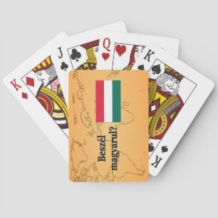 Baraja De Cartas ¿Hablas húngaro? en húngaro. Bandera bf