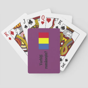 Baraja De Cartas ¿Hablas rumano? en rumano. Bandera bf